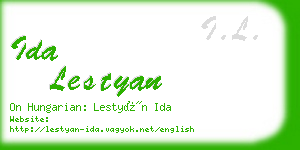 ida lestyan business card